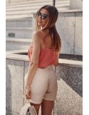 Pantaloni scurți cappuccino casual dama MP47370 - Magazin online - Boutique